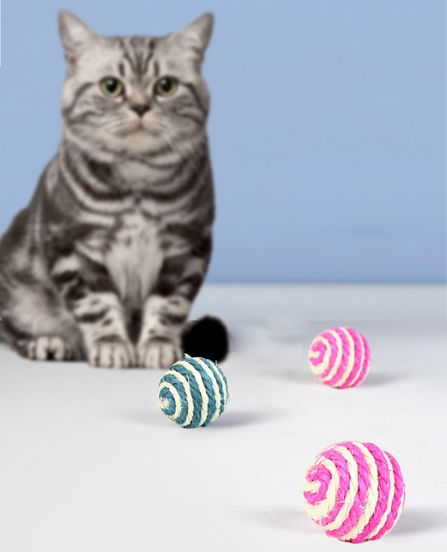 シサル麻の猫おもちゃボール