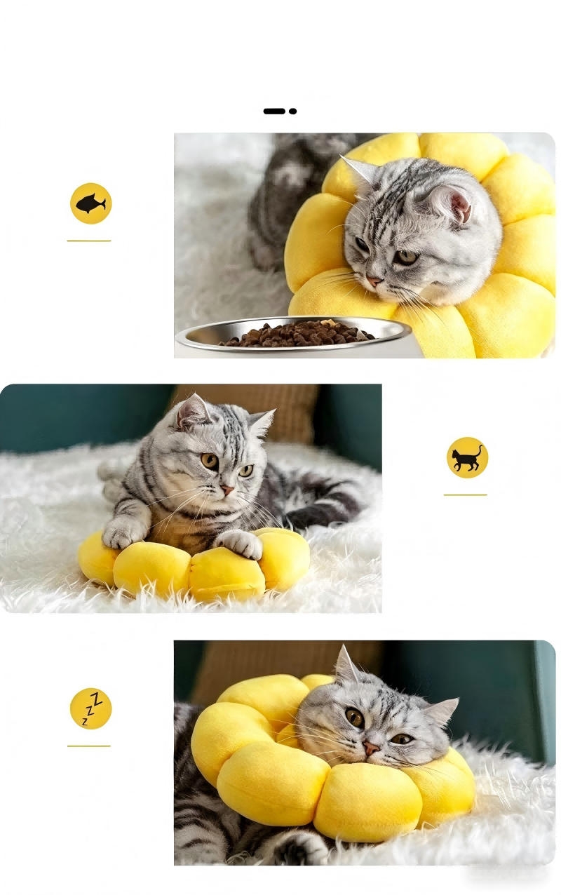 猫用エリザベスカラー 柔らかい軽量タイプ